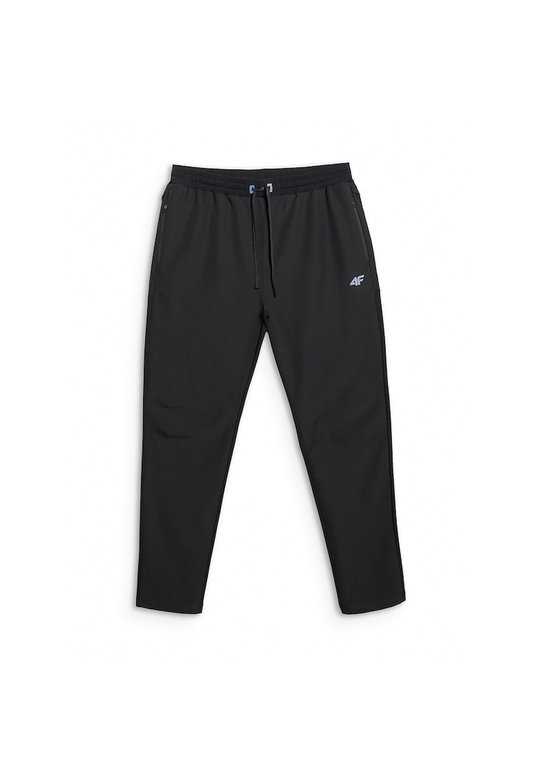 Pantaloni Barbati Running - 4F - Negru - Elementele Reflectorizante - Imprimatie Bionic Finish Eco