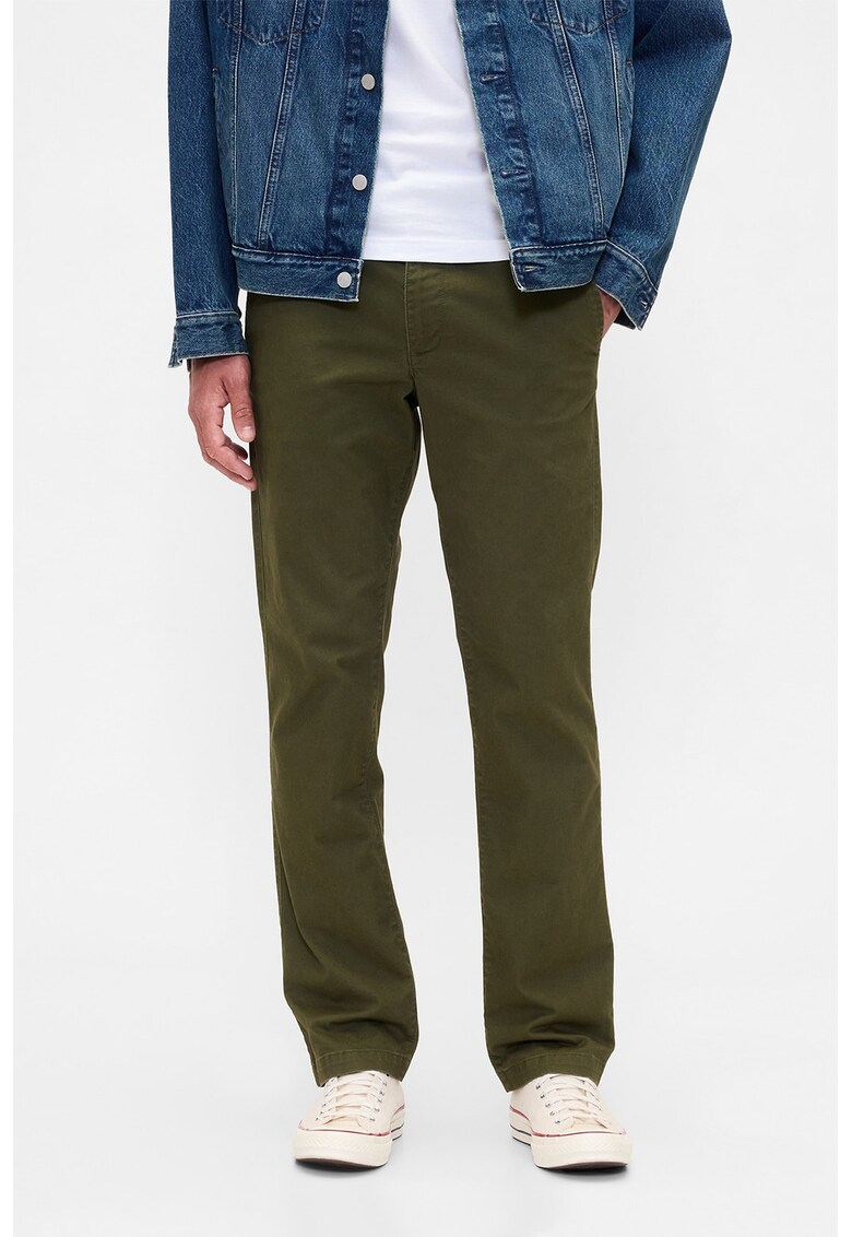 Pantaloni chino drepti - Kaki pal