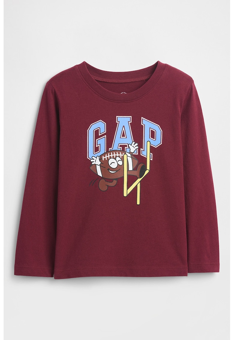 Bluza cu imprimeu logo - Visiniu