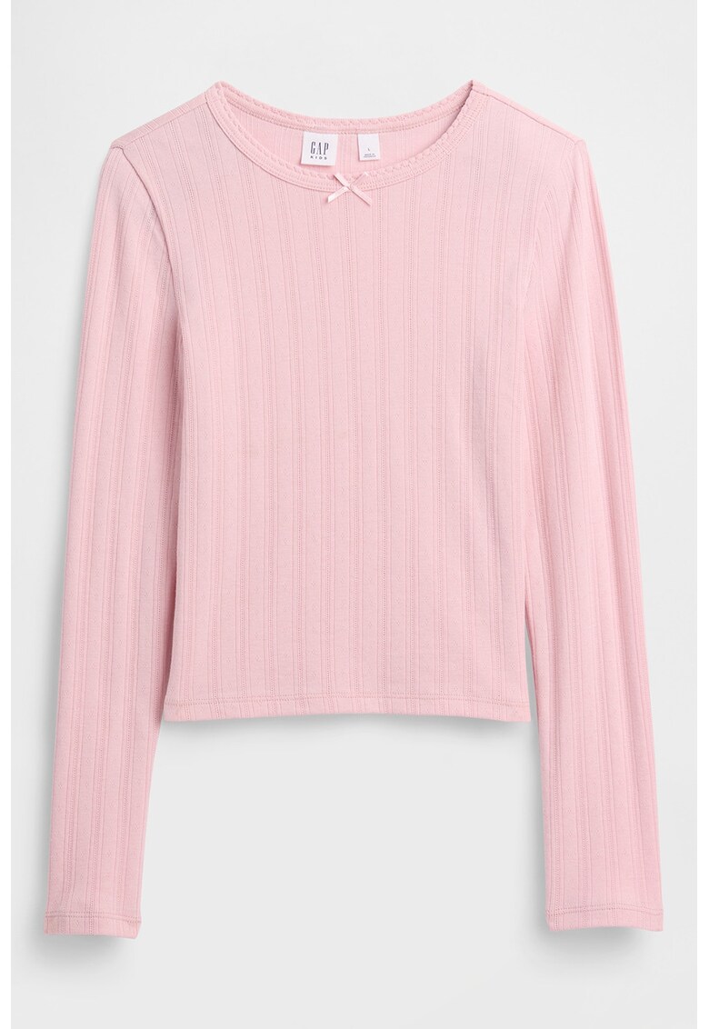 Bluza striata cu strasuri - Roz pal