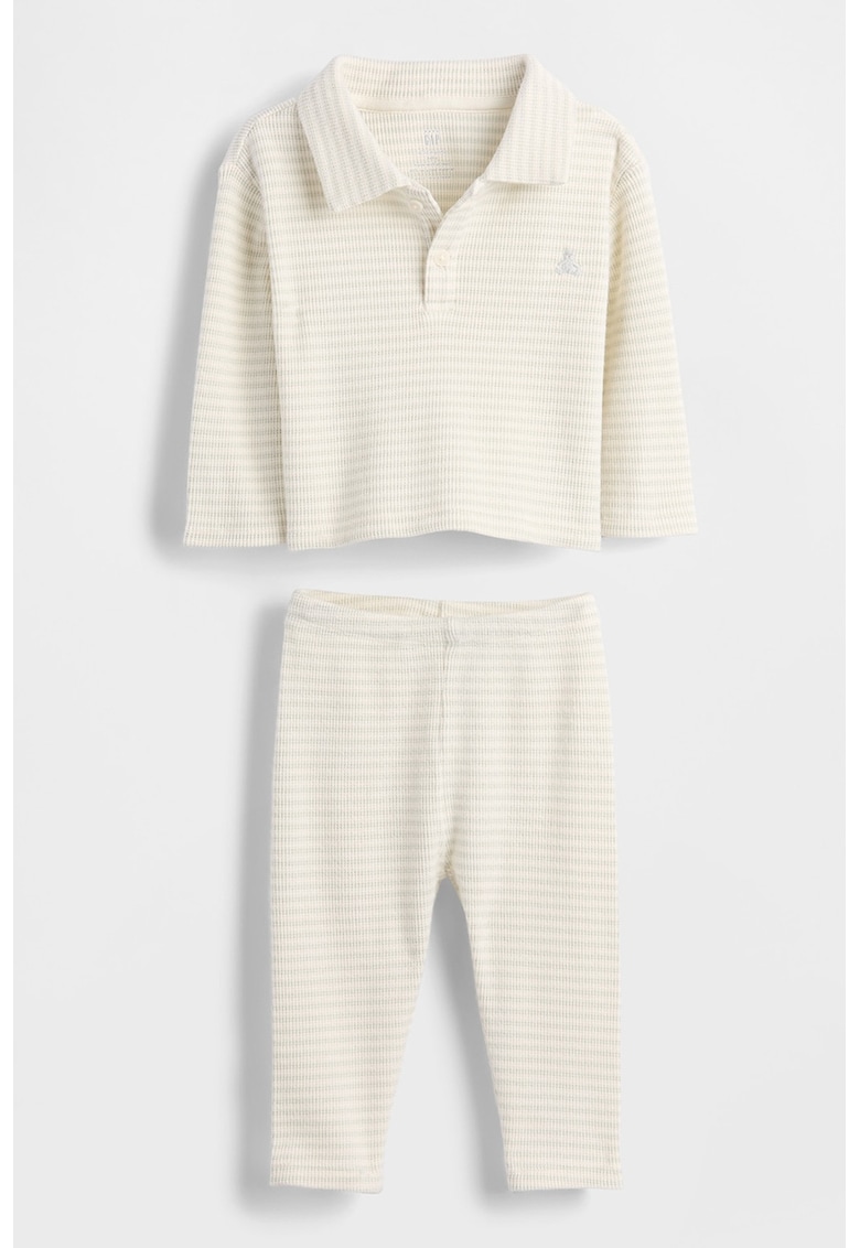 St de bluza polo texturata si pantaloni