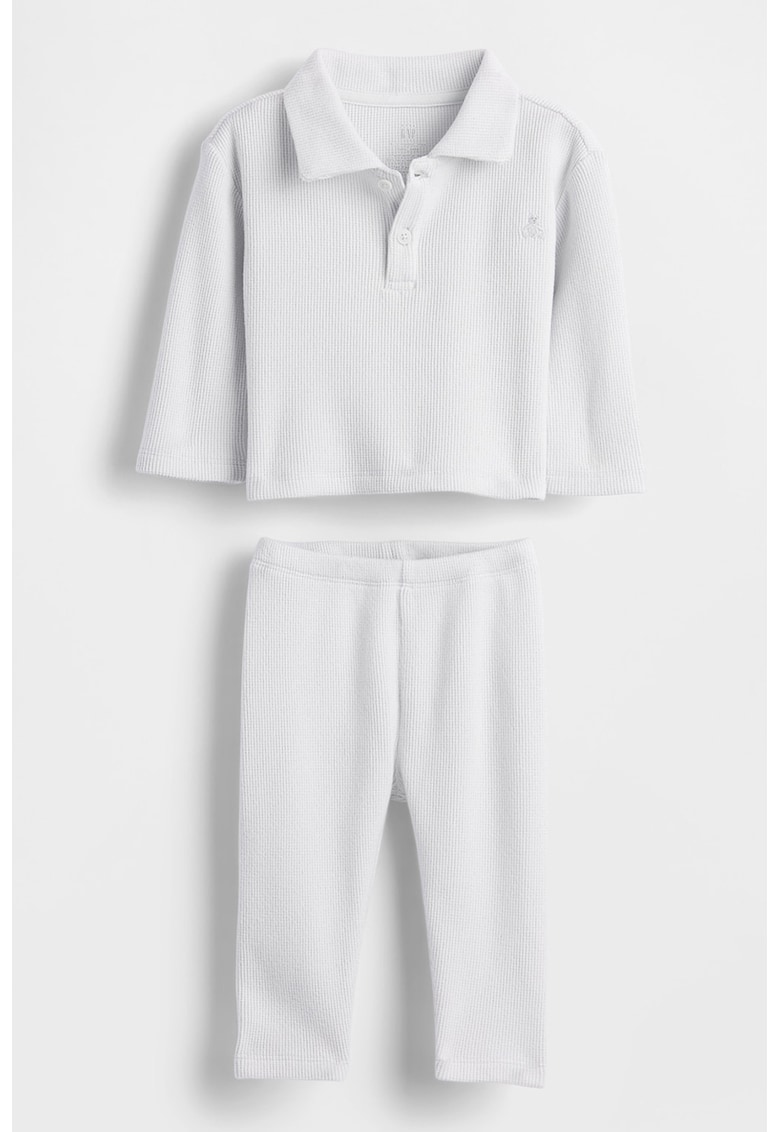 St de bluza polo texturata si pantaloni