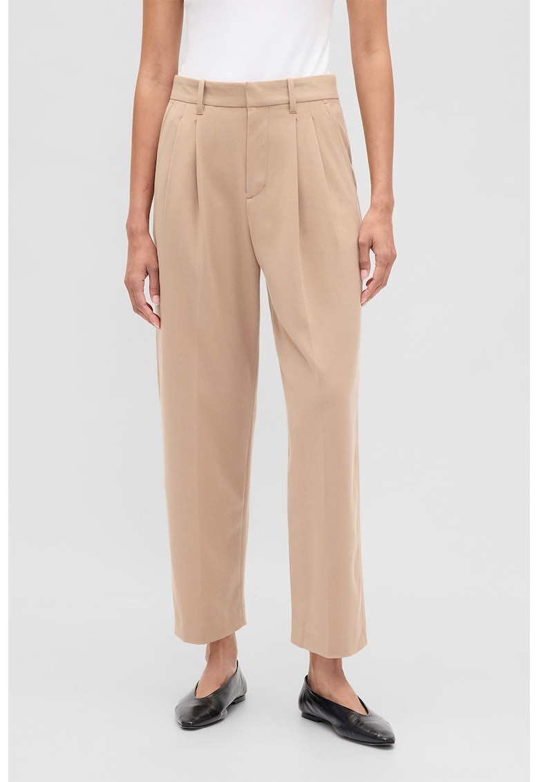 Pantaloni crop cu pensa