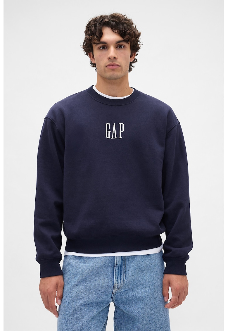 Bluza de trening cu maneci cazute si logo