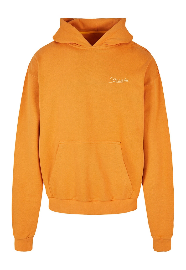 Hanorac din bumbac cu buzunar kangaroo - Portocaliu stins