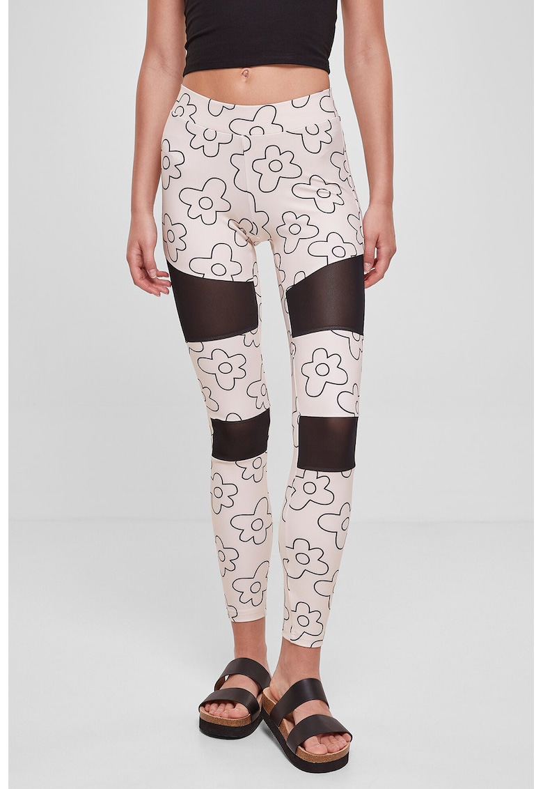 Colanti cu imprimeu si insertii de plasa Colanti cu imprimeu si insertii de plasa