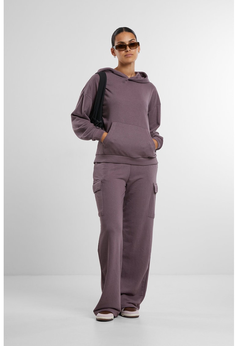 Hanorac lejer cu buzunar kangaroo - Violet prafuit