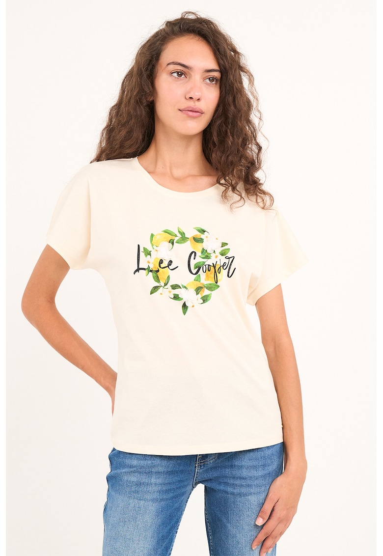 Tricou din bumbac cu imprimeu pe piept