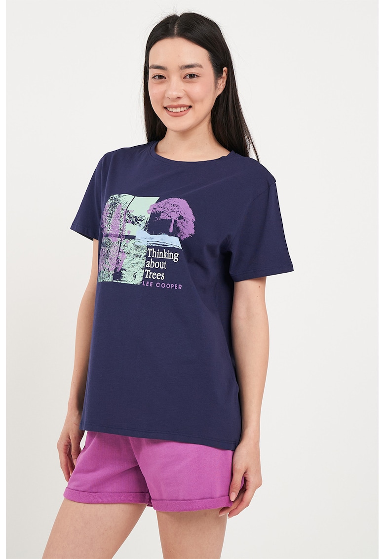 Tricou din bumbac cu imprimeu pe piept