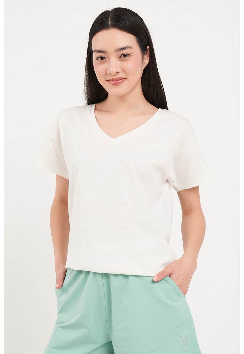 Tricou din bumbac cu logo discret