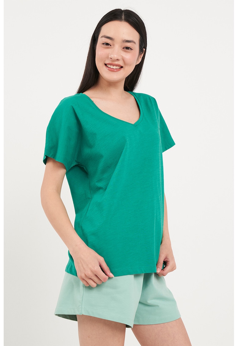 Tricou din bumbac cu logo discret