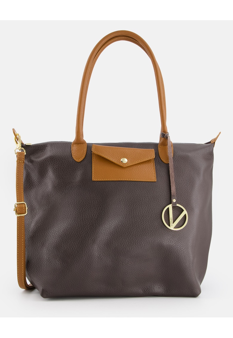 Geanta Tote din piele naturala cu barete detasabila