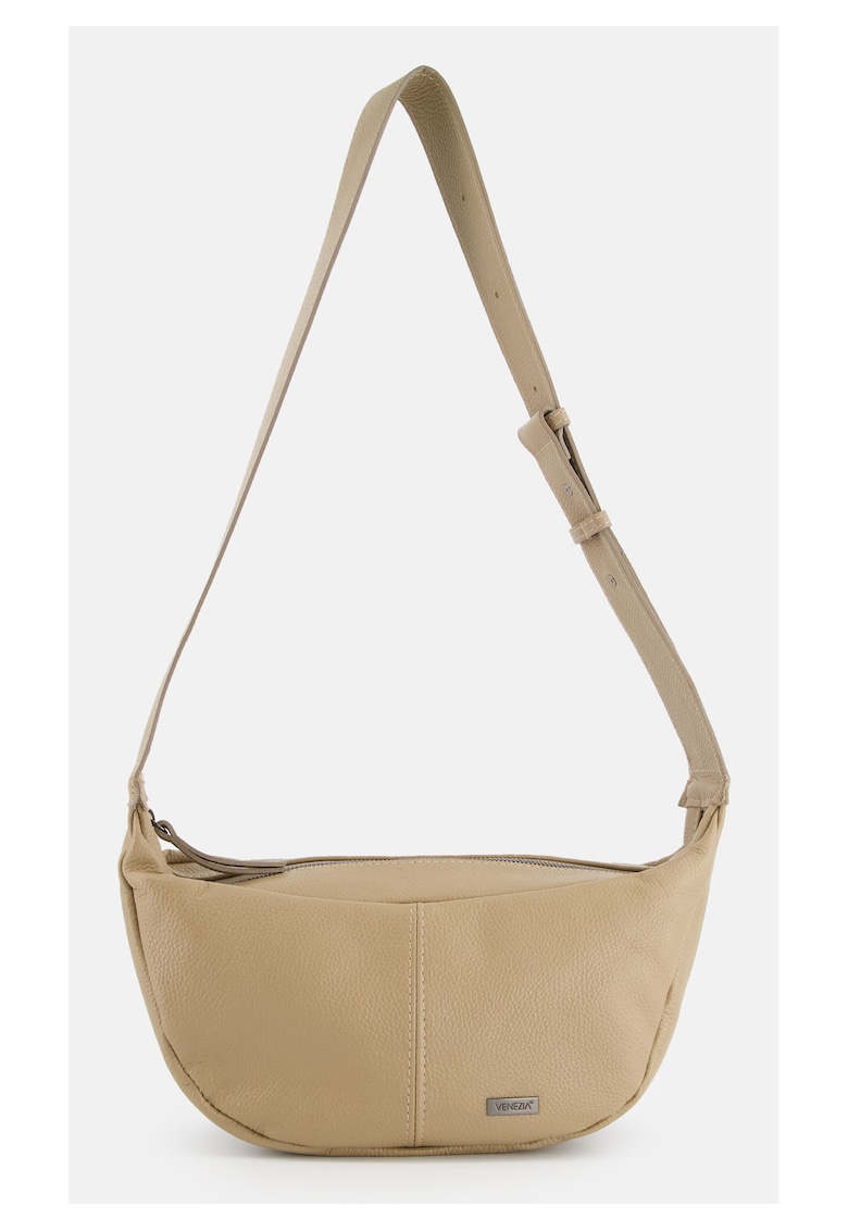 Geanta de umar - piele naturala - maro - 34x15x11cm - max 97cm curea