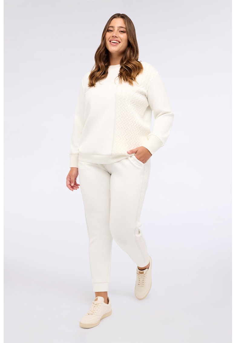 Pantaloni de trening cu snur si talie inalta