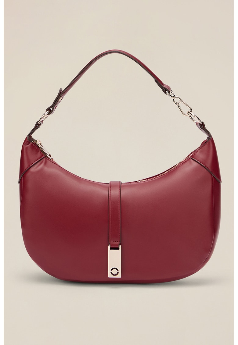 Geanta de piele ecologica cu bareta de umar si etui detasabil