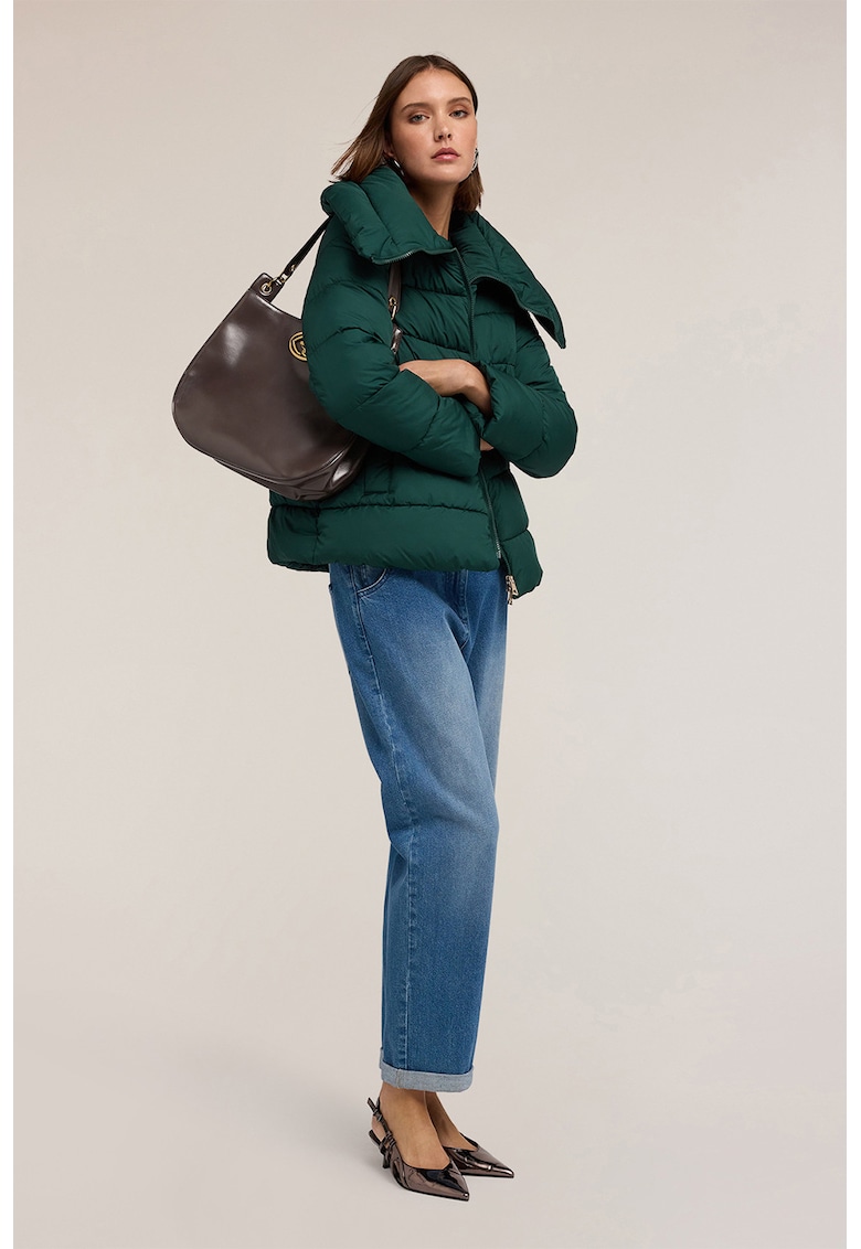 Geaca cu vatelina si buzunare laterale - Verde englez