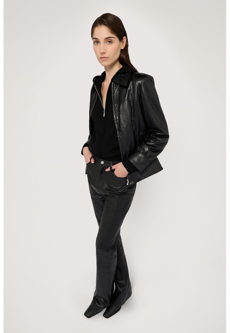 Cardigan din amestec de lana cu fermoar