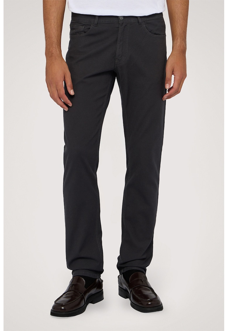 Pantaloni cu talie medie - Negru