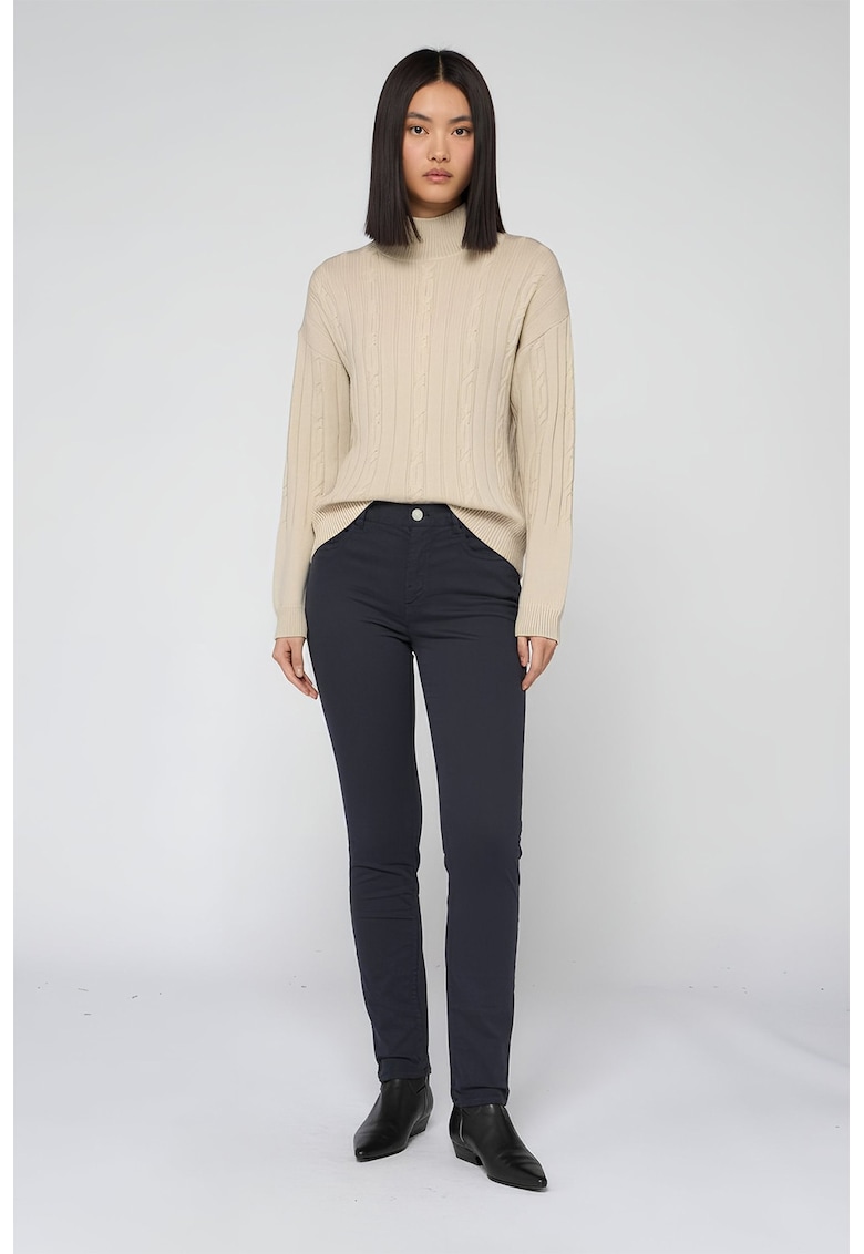 Pantaloni slim fit - Gri antracit