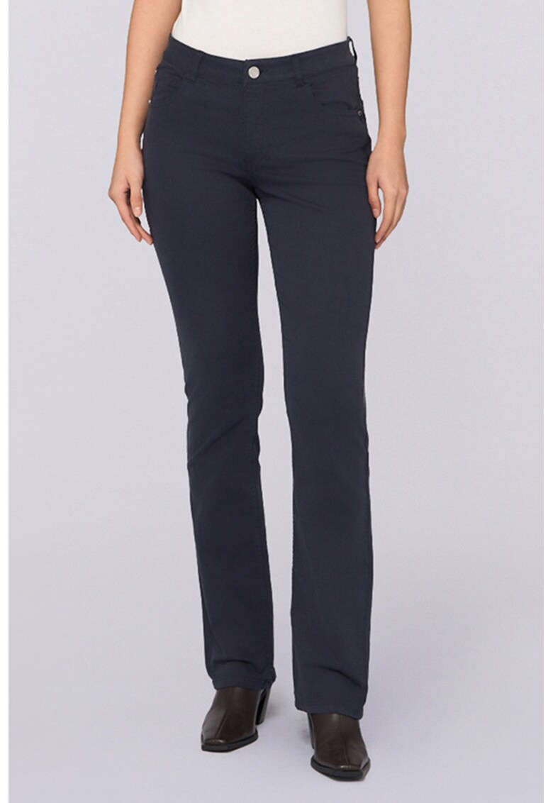 Blugi slim fit cu talie medie - Gri carbune