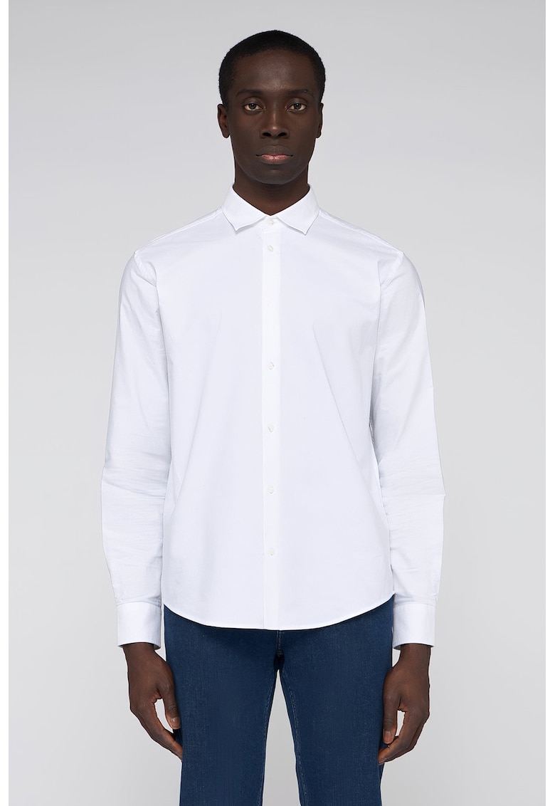 Trussardi Camasa uni de bumbac - Alb