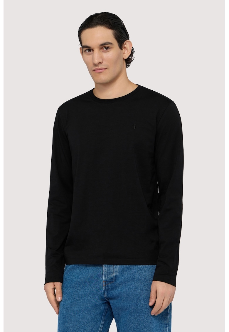 Trussardi Bluza uni cu decolteu la baza gatului - Negru