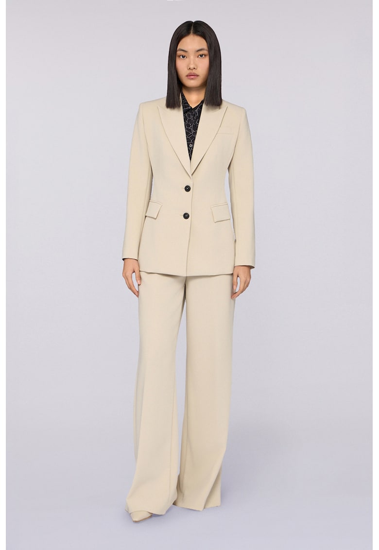 Sacou uni cu buzunare cu clapa