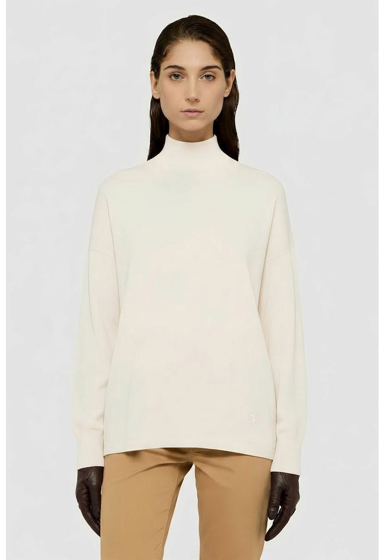 Pulover lejer cu guler mediu