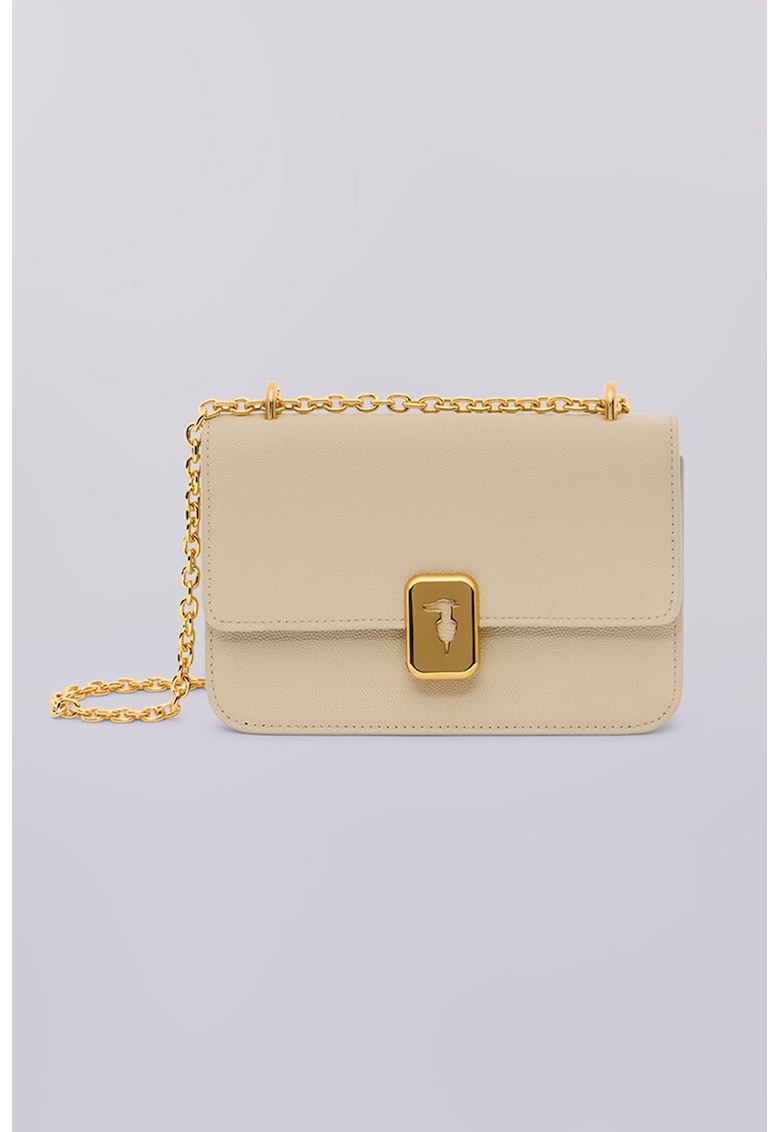 Geanta crossbody de piele cu bareta de lant