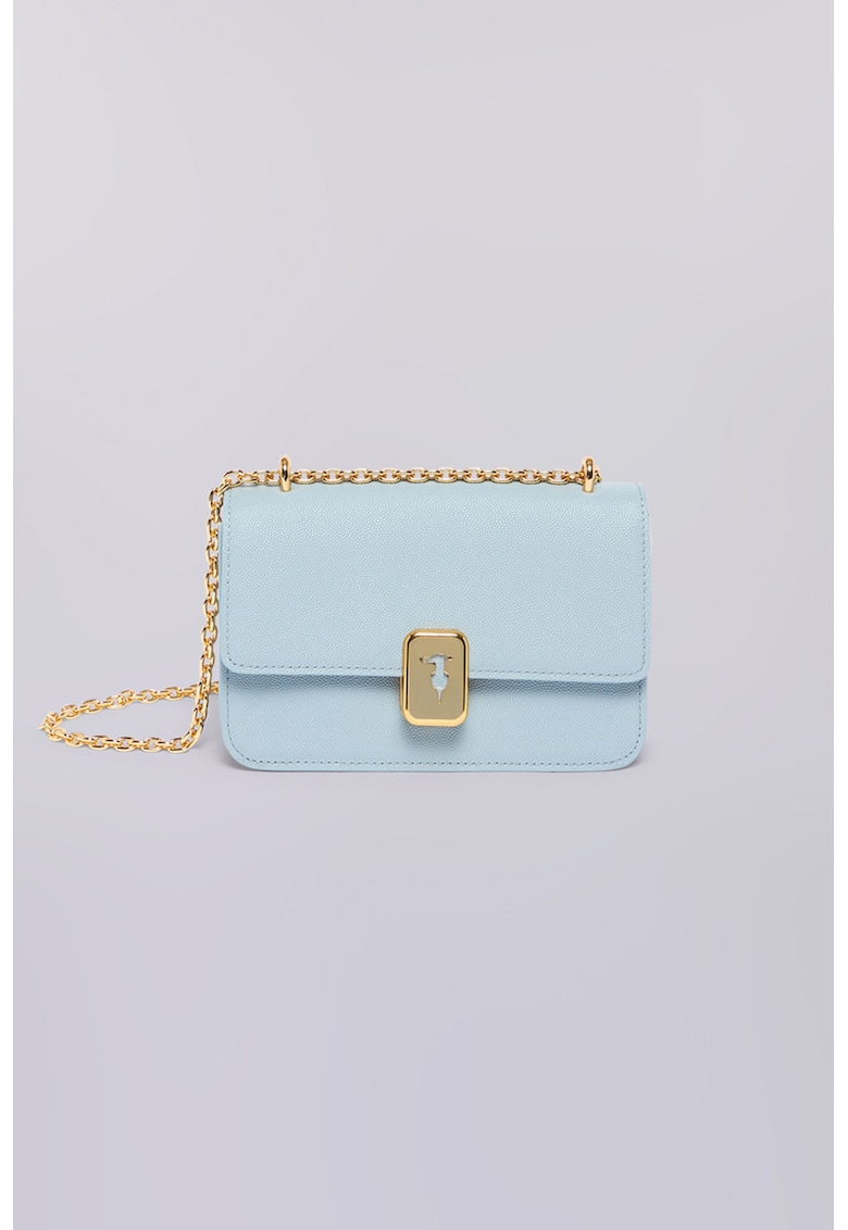 Geanta crossbody de piele cu bareta de lant