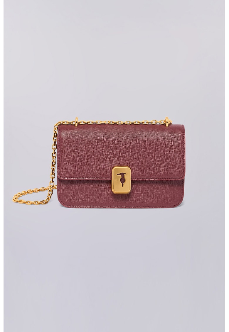 Geanta crossbody de piele cu bareta de lant