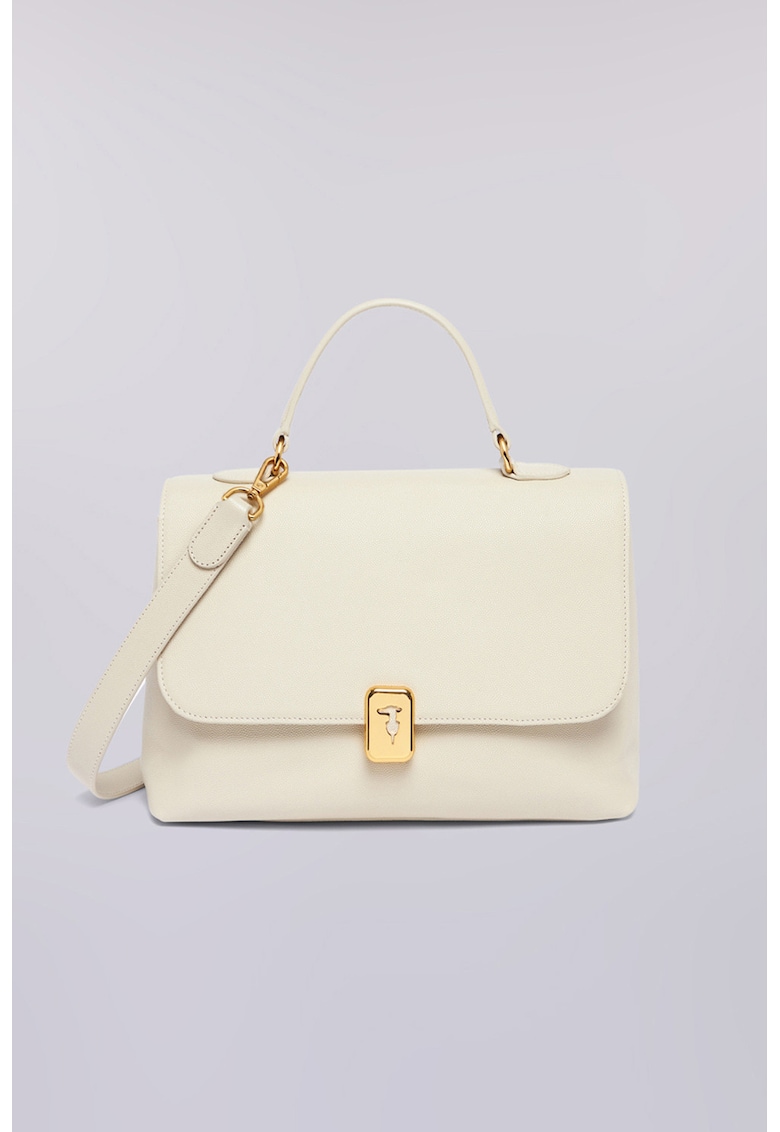 Geanta de piele cu maner si bareta aditionala