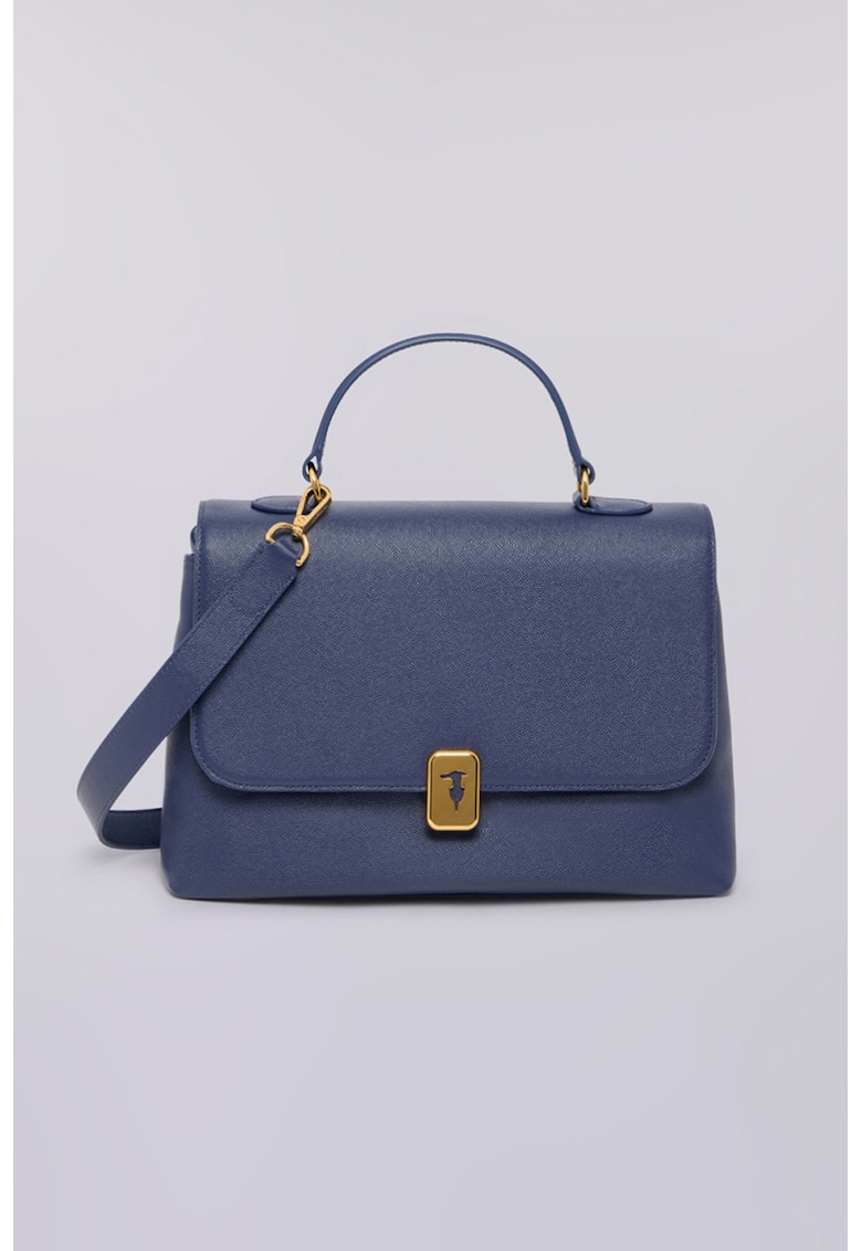 Geanta de piele cu maner si bareta aditionala