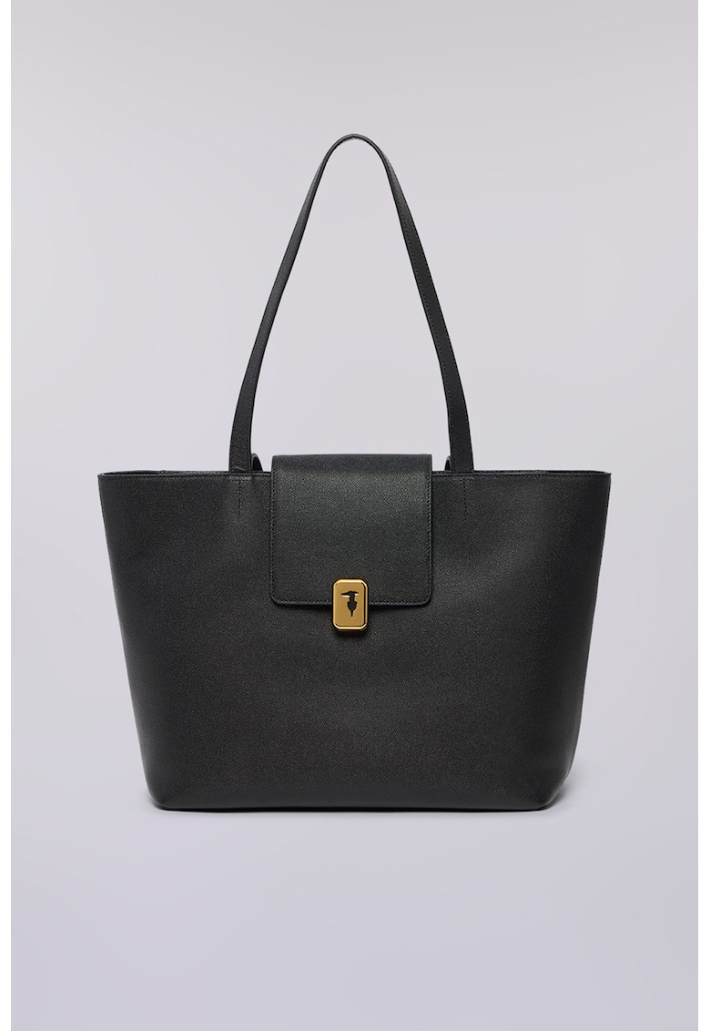 Geanta shopper din piele - Negru