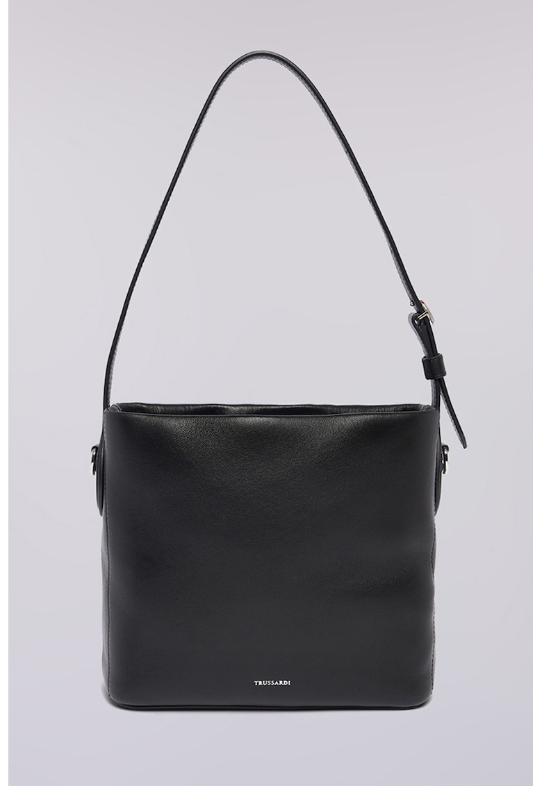 Geanta hobo din piele cu logo