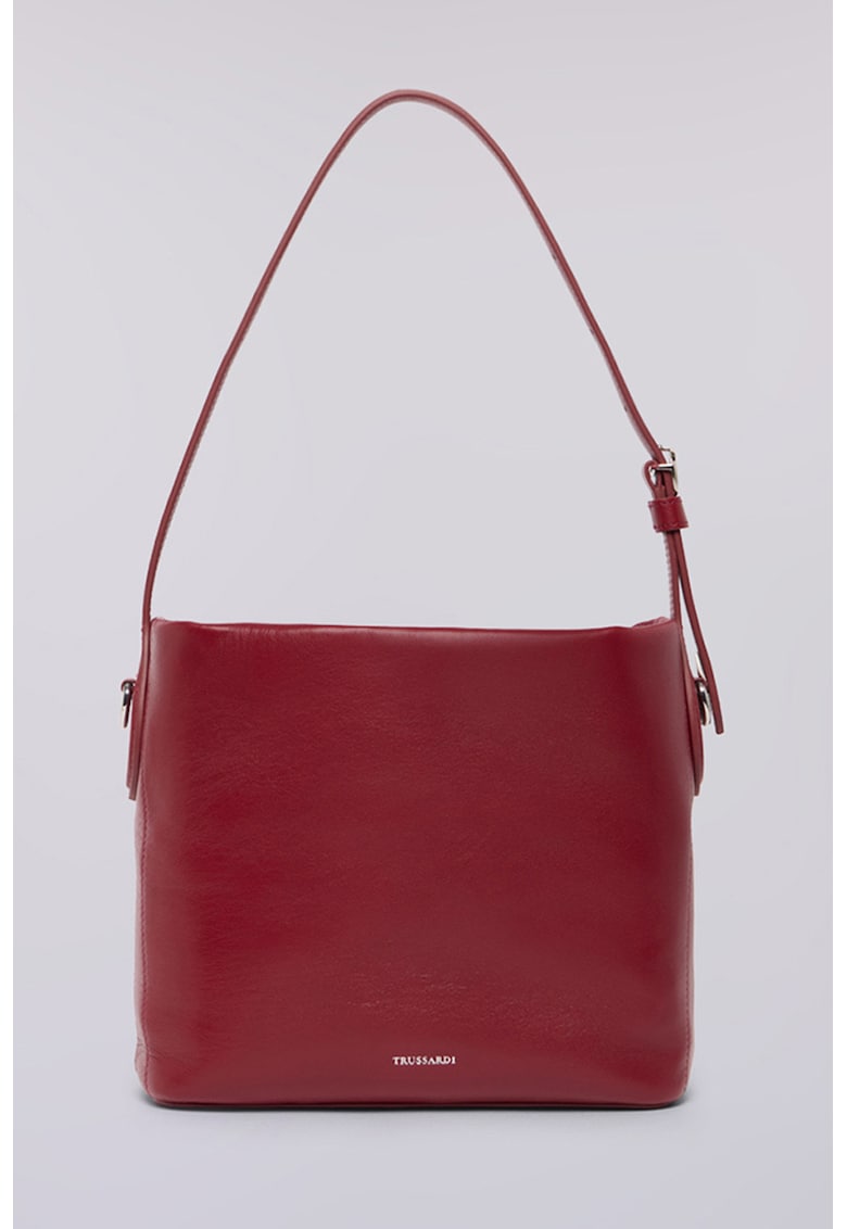 Geanta hobo din piele cu logo