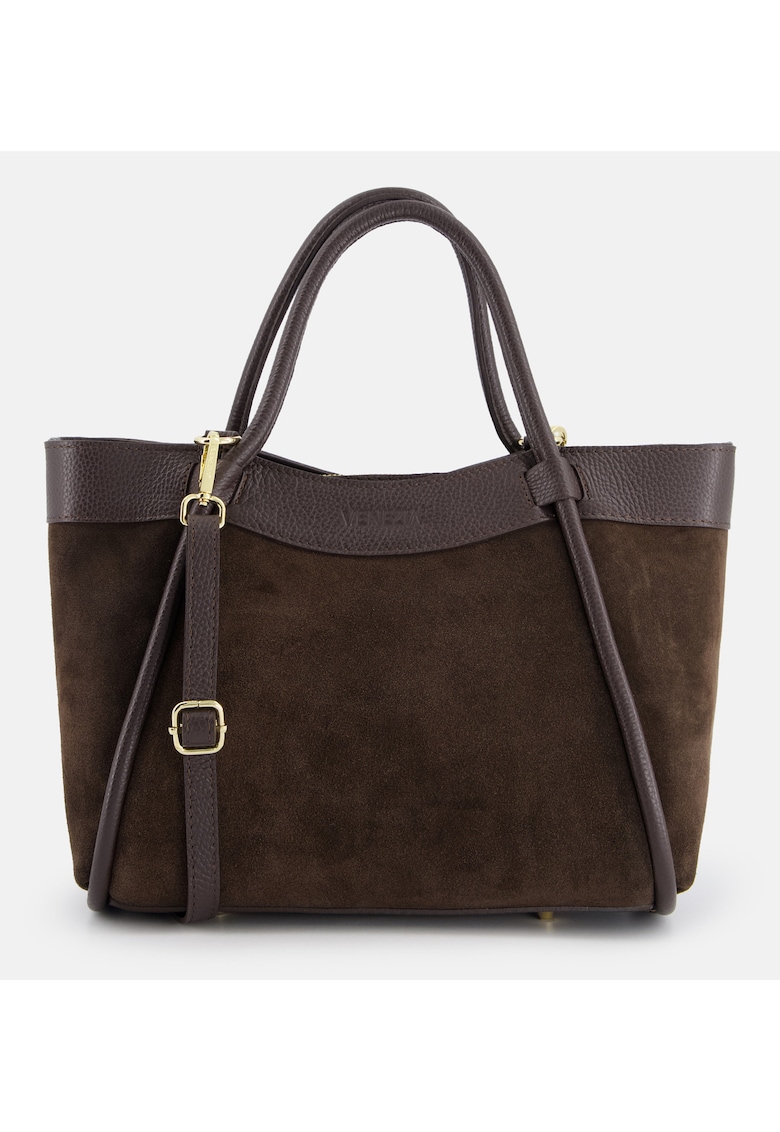 Geanta dama maro - piele intoarsa - 30x12x23cm - curea detasabila max 126cm