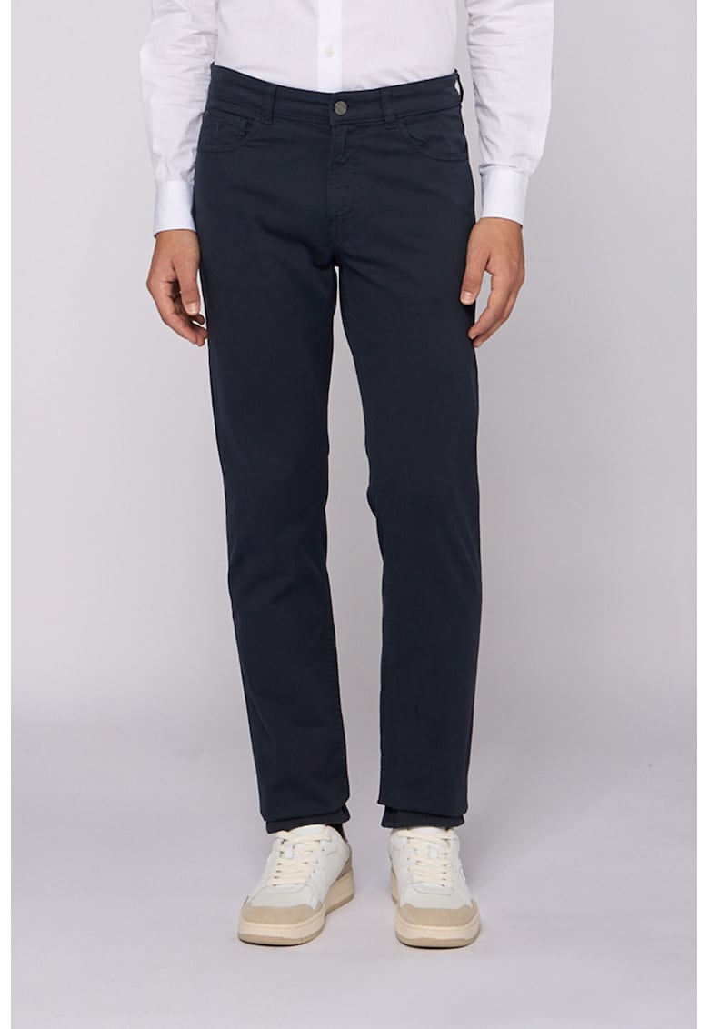 Trussardi Pantaloni regular fit - Albastru ultramarin