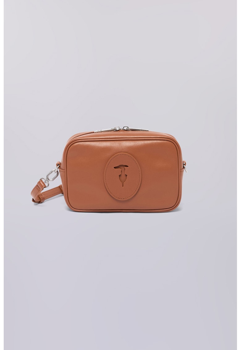 Geanta crossbody din piele cu logo discret