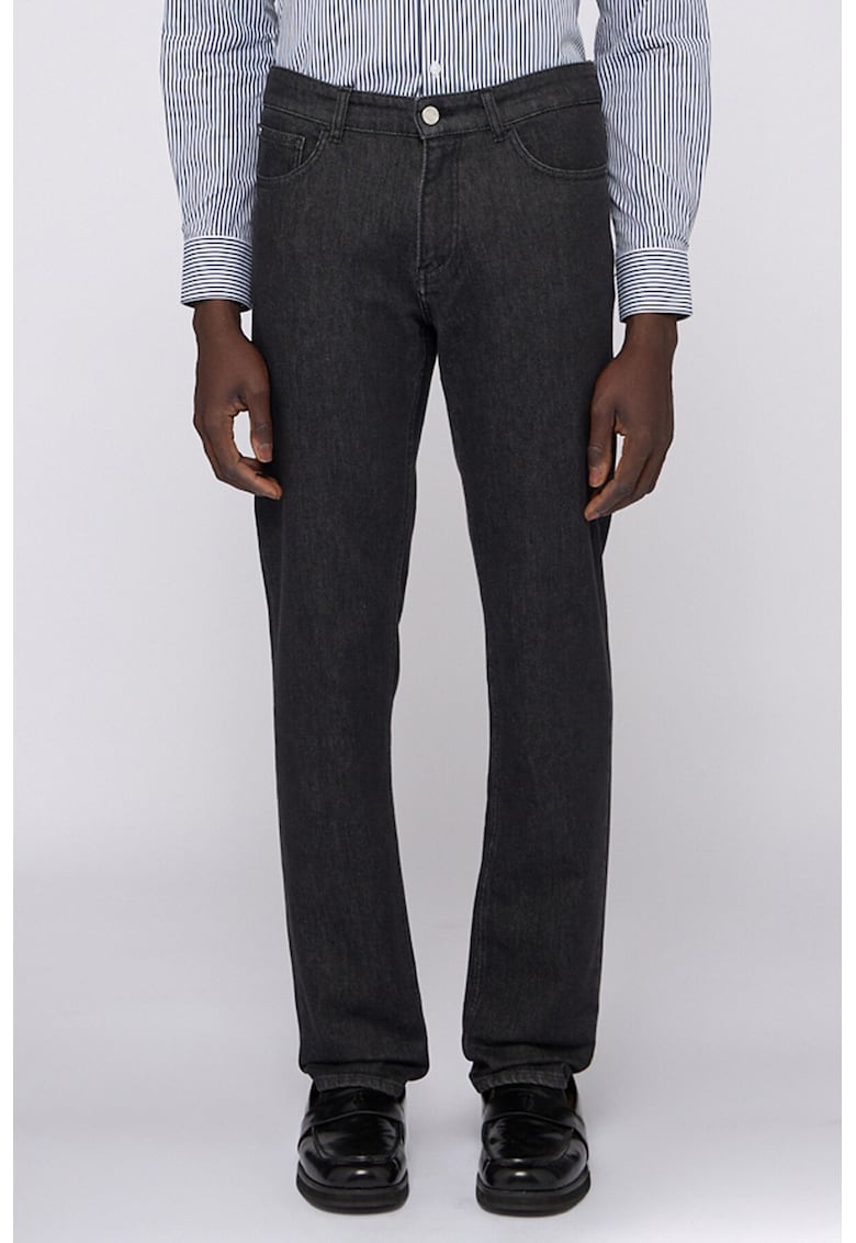 Trussardi Blugi slim fit 370 - Negru stins