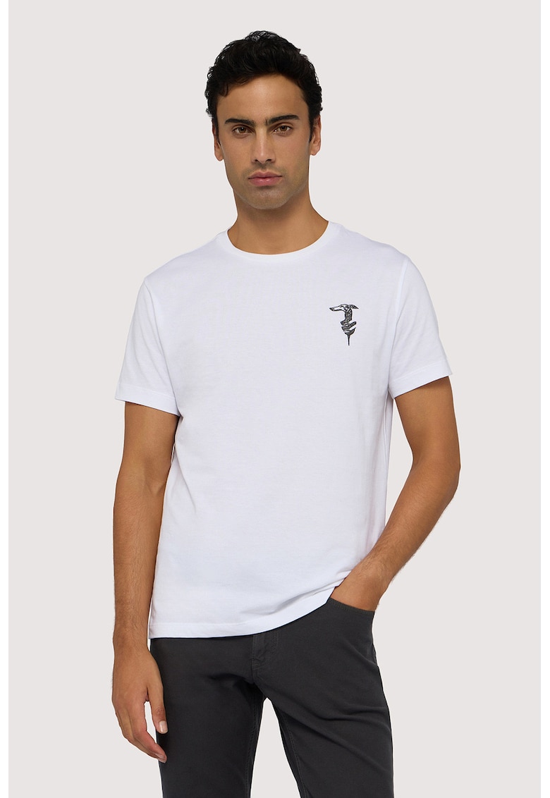 Tricou cu detaliu cu logo discret