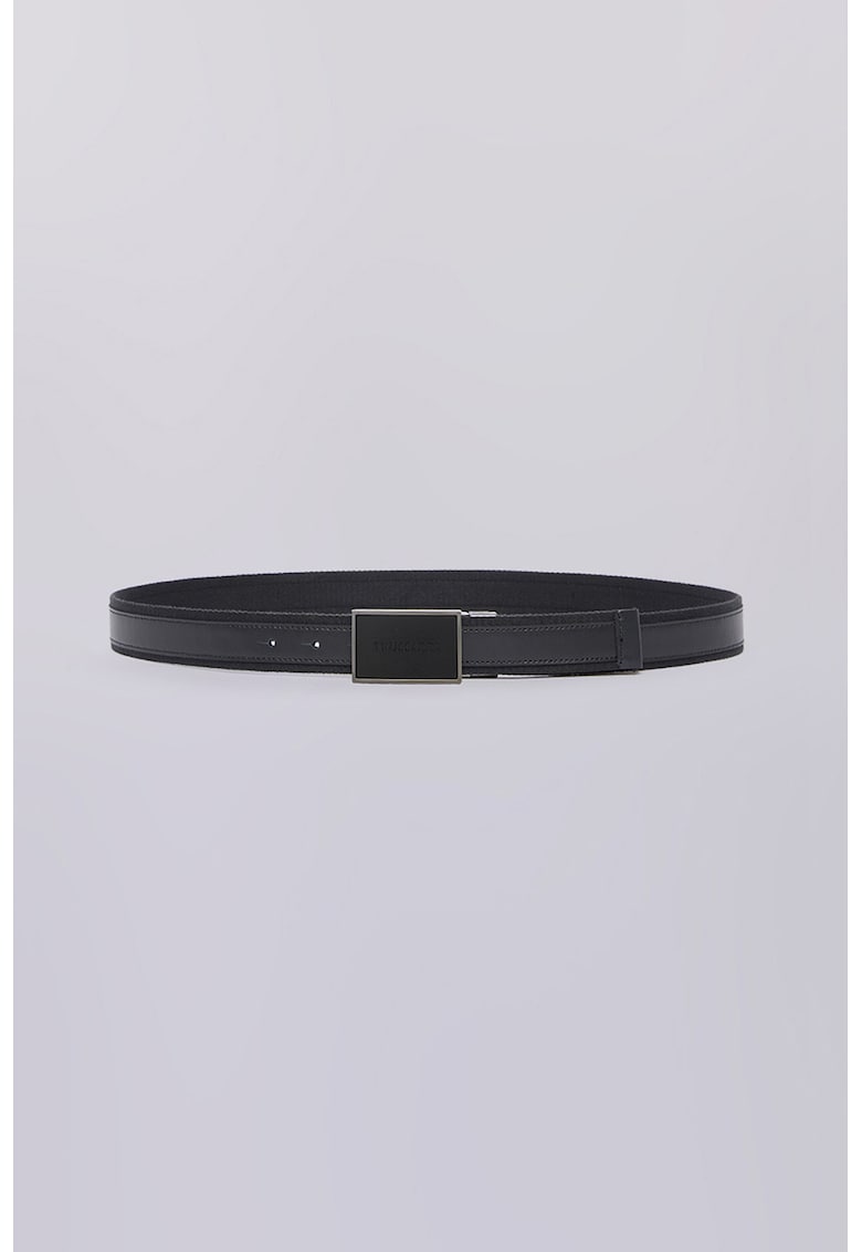 Curea din piele cu catarama cu nit si garnituri din material sintetic