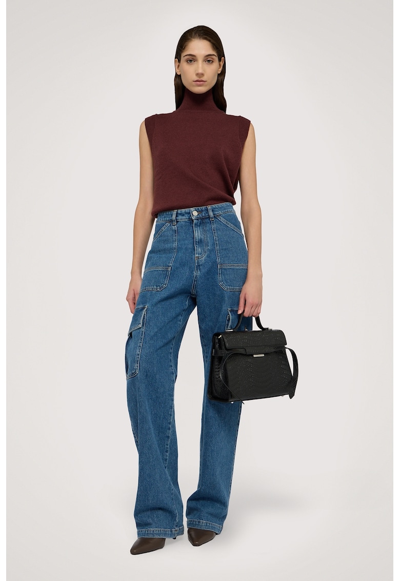 Blugi cu croiala ampla si buzunare cargo