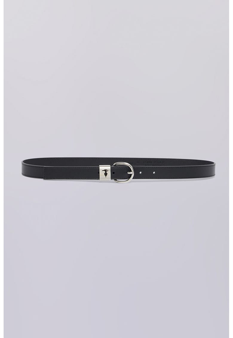 Curea din piele cu catarama metalica - Negru