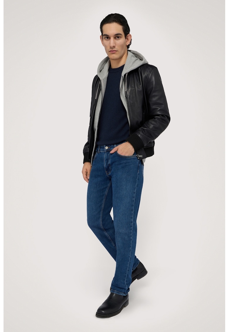 Blugi regular fit Iconic 380 - Albastru inchis