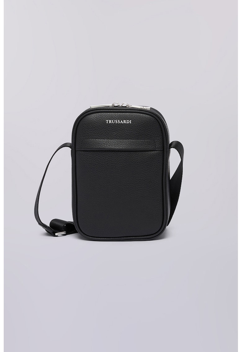 Geanta crossbody din piele - Negru