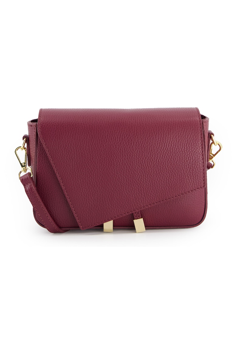 Geanta de umar bordeaux - piele naturala - 16x23x7cm - curea detasabila 120cm