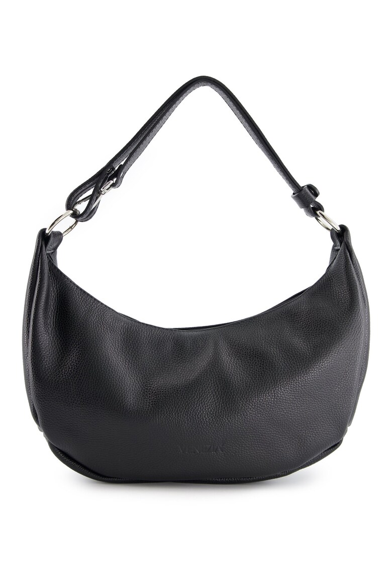 Geanta de umar - piele naturala - neagra - 40x26x10cm - 3 buzunare interioare - 1 buzunar exterior