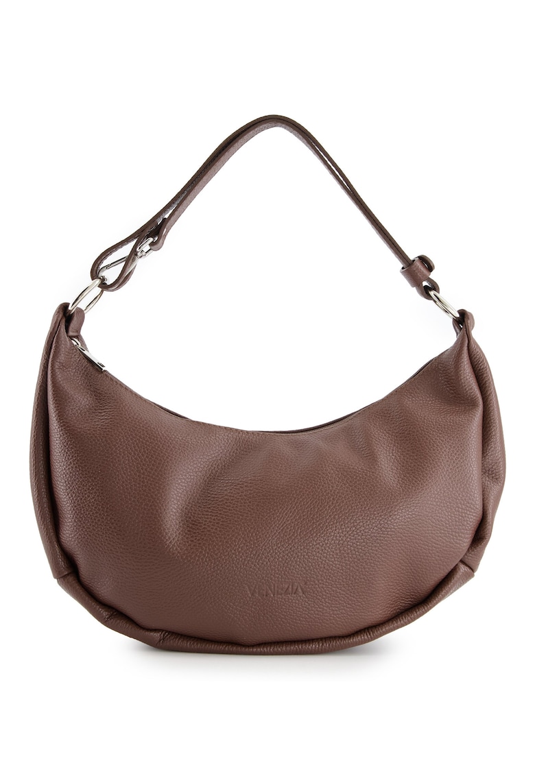 Geanta de umar din piele naturala maro - 3 compartimente interioare - 40x26x10cm