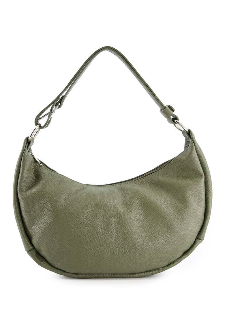 Geanta de umar din piele naturala cu buzunar exterior